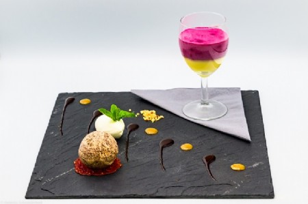 Advocaat-bosvruchten panna cotta